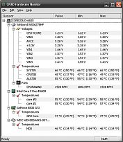 Informácie o komponentoch HWMonitor Informácie o komponentoch